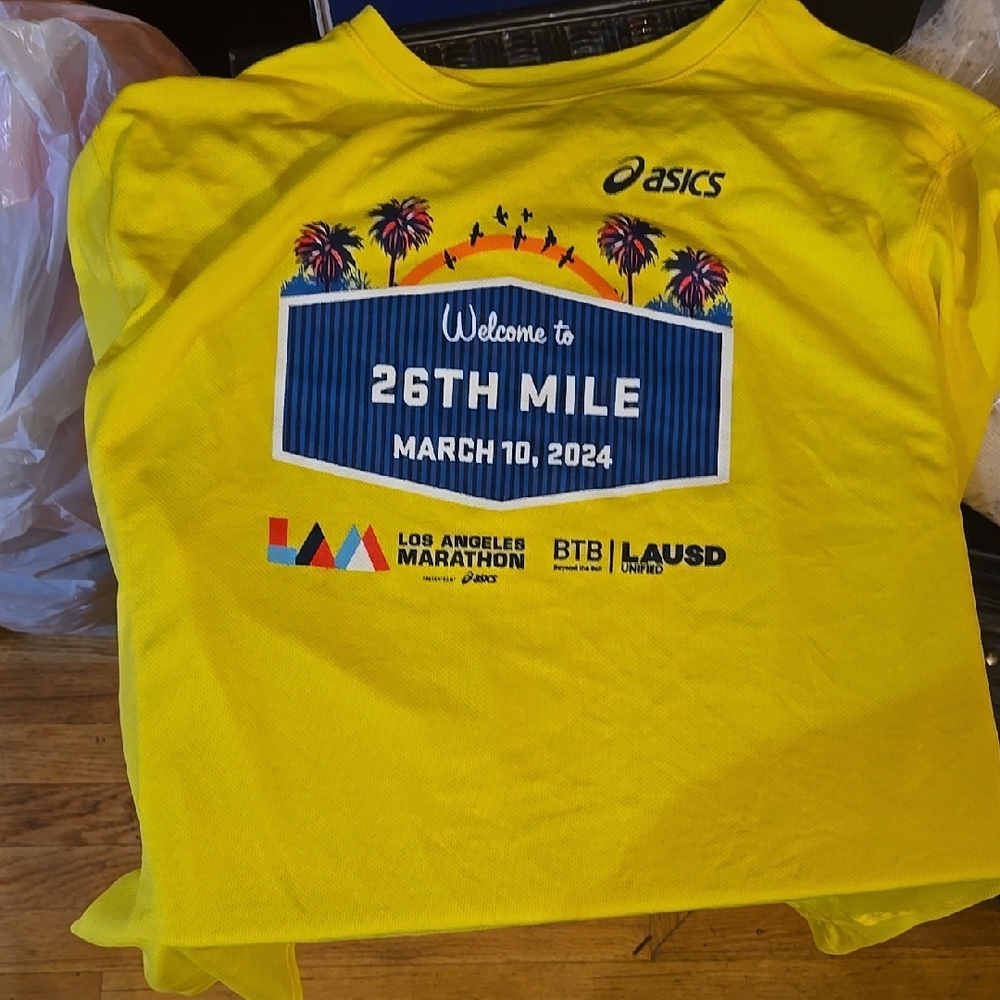 Asics Kids' Yellow Marathon T-Shirt